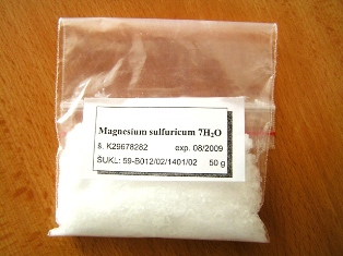 Glauberova (horká) soľ - Magnesium sulfuricum
Predaj v balení po 50g - na dobierku - na www.detoxshop.sk/detoxikačné pomôcky